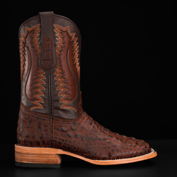 Matte Cognac Caiman Neck - Square Toe - Image 2