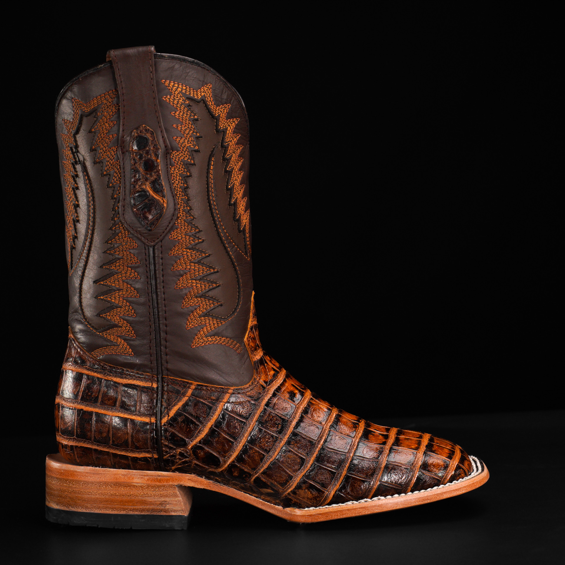 Cognac Alligator Belly - Square Toe - Image 3