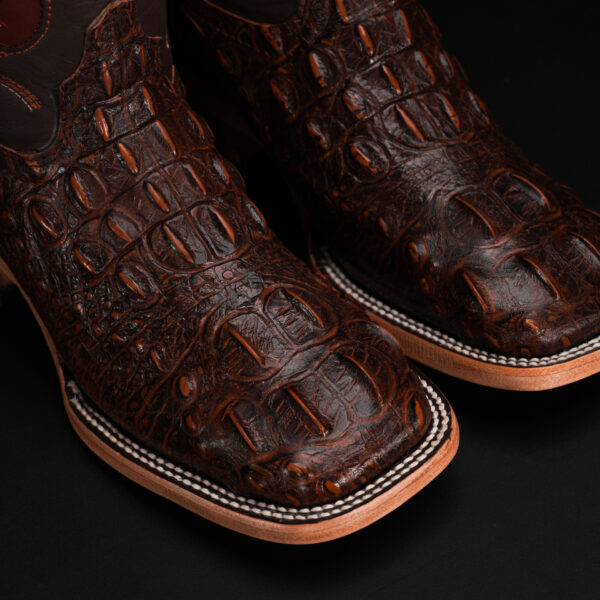 Cognac Caiman Neck - Square Toe - Image 3