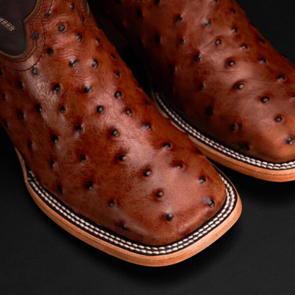 Cognac Ostrich – Square Toe - Image 3
