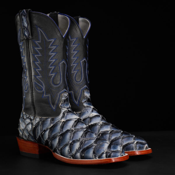 Genuine Blue Pirarucu - Square Toe (Made In USA)