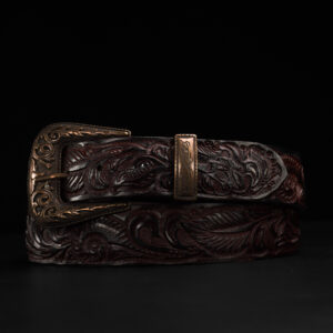 Brown Hand Tooled Belt
