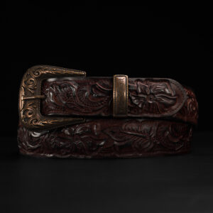 Brown Hand Tooled Belt