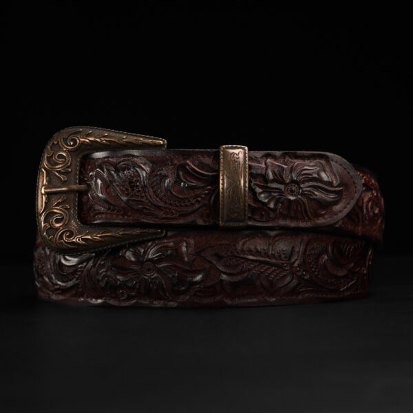 Brown Hand Tooled Belt