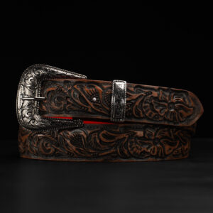 Brown Hand Tooled Belt