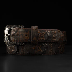 Brown Hand Tooled Belt