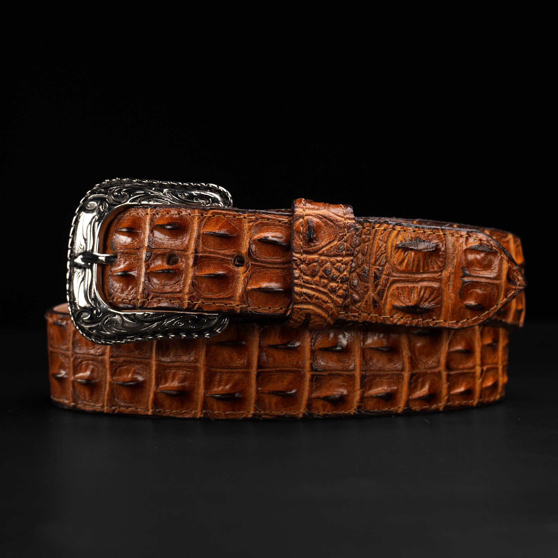 Honey Caiman Belt