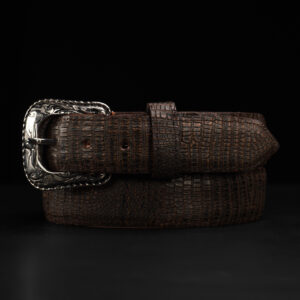 Rustic Brown Lizard Belt