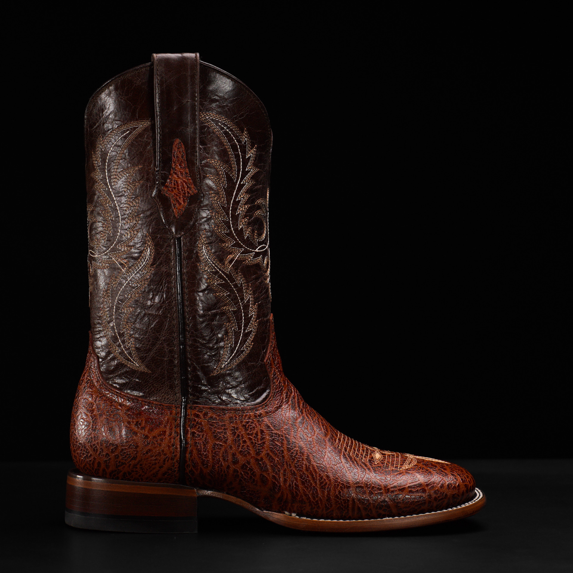 Cognac Bull Shoulder - Square Toe - Image 2