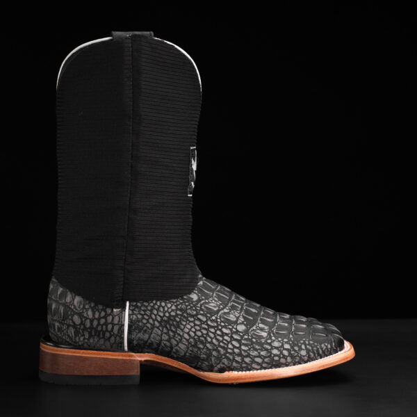 Rustic Black Caiman Horn Back – Square Toe - Image 2