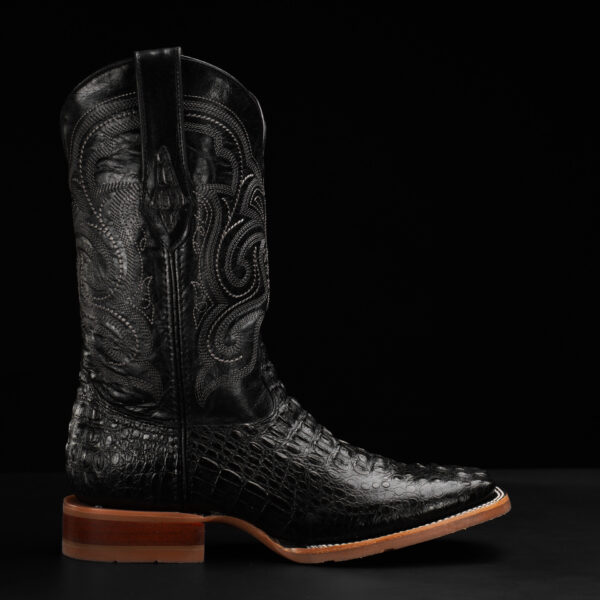 Black Caiman Neck - Square Toe - Image 2
