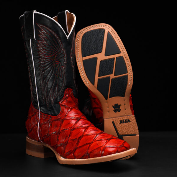 Red Pirarucu – Square Toe