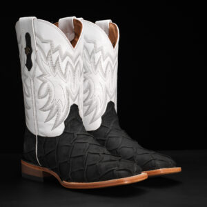 Matte Black Pirarucu – Square Toe