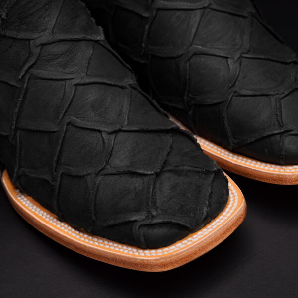 Matte Black Pirarucu – Square Toe - Image 3