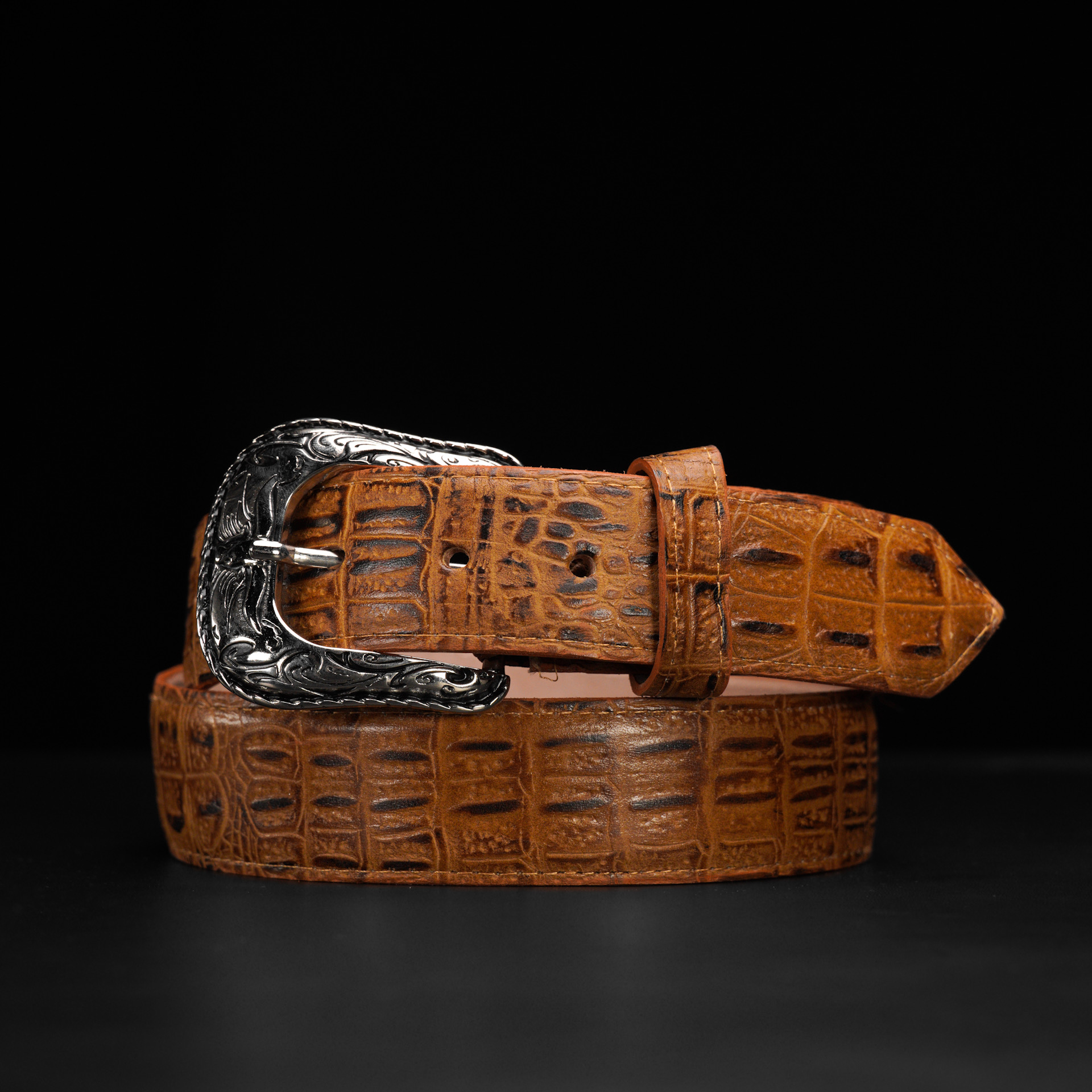 Honey Caiman Belt