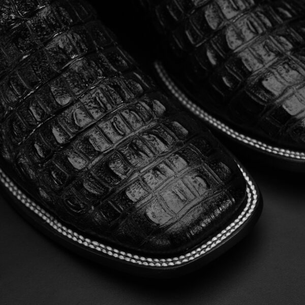 Black Caiman Horn Back – Square Toe - Image 3