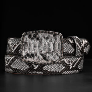 Natural Rustic Python Belt
