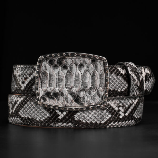Natural Rustic Python Belt