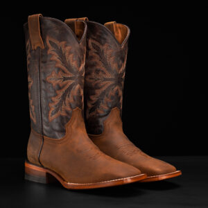 Natural Brown Cowhide – Square Toe