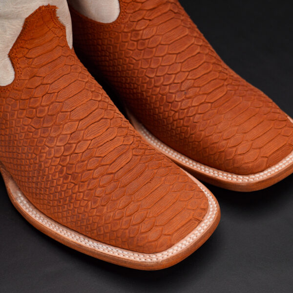 Matte Cognac Python - Square Toe - Image 3