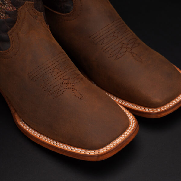 Natural Brown Cowhide – Square Toe - Image 3