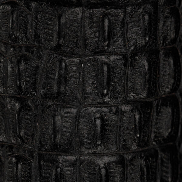 Black Caiman Horn Back - Square Toe - Image 4