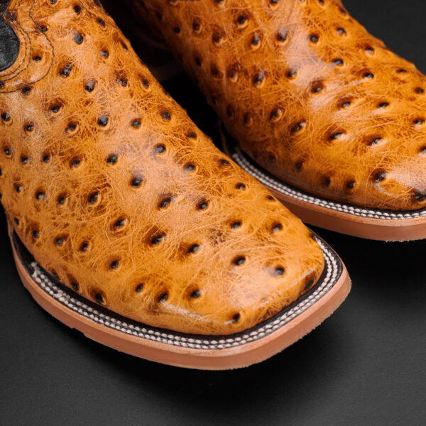 Honey Ostrich – Square Toe - Image 3