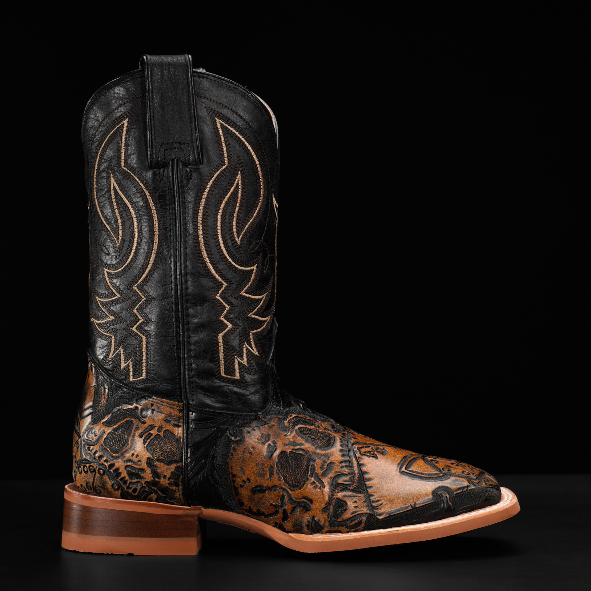 "The Dead Man’s Hand" Black/Tan Safari – Square Toe - Image 5