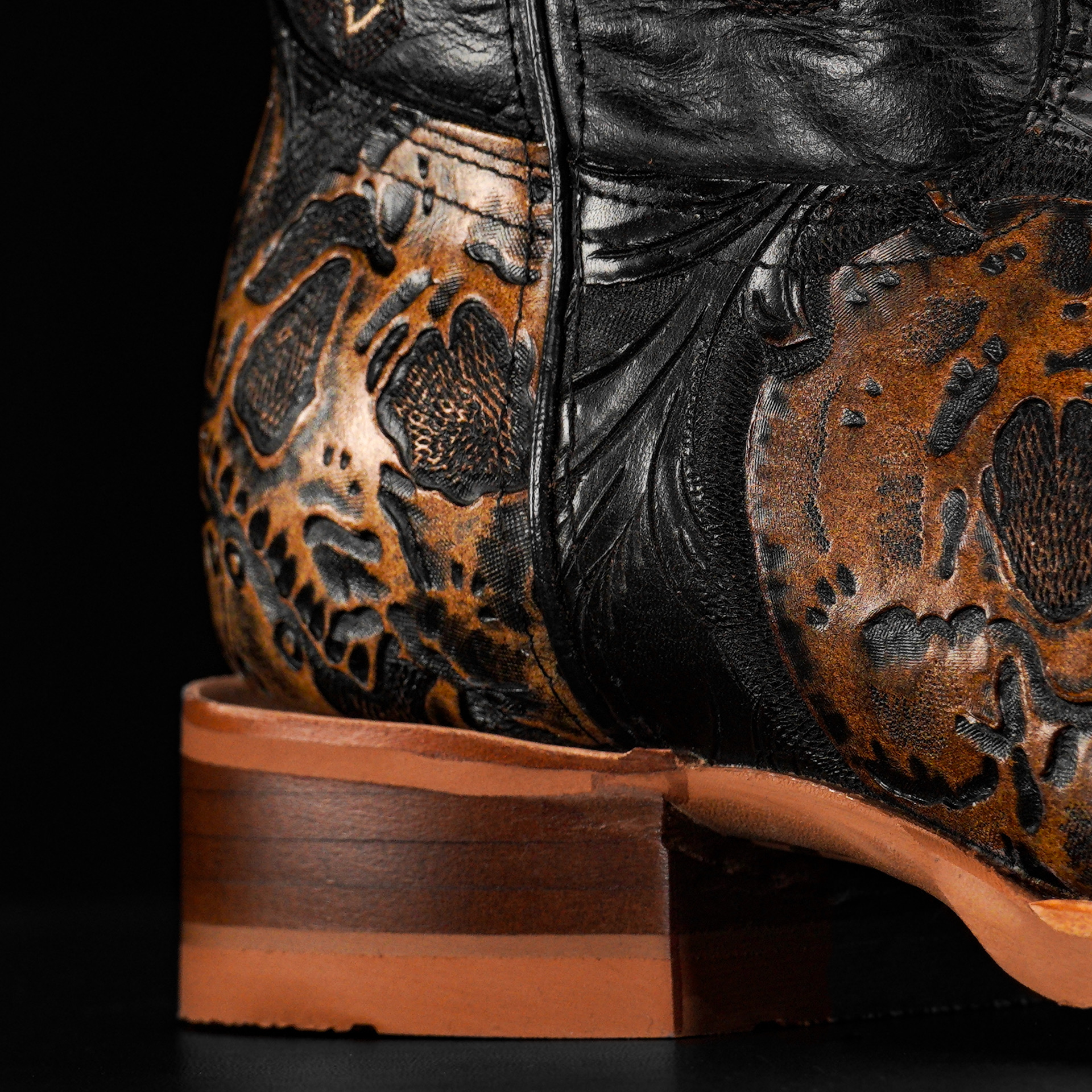 "The Dead Man’s Hand" Black/Tan Safari – Square Toe - Image 3
