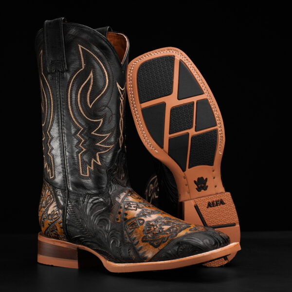 "ALL IN" Black/Tan Safari – Square Toe