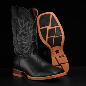Black Cowhide – Square Toe