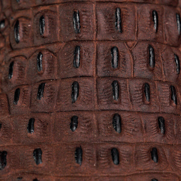 Matte Brown Caiman Horn Back - Square Toe - Image 4