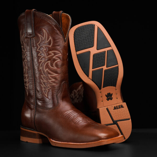 Cognac Cowhide – Square Toe