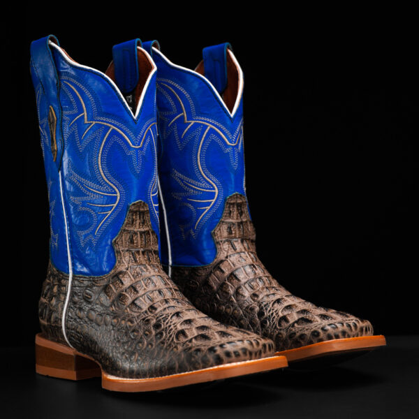 Rustic Brown Caiman Neck - Square Toe