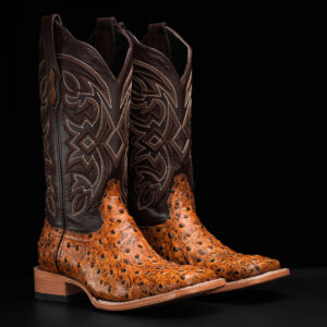 Honey Ostrich – Square Toe