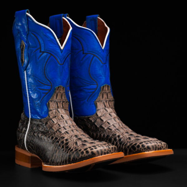 Rustic Brown Caiman Neck - Square Toe