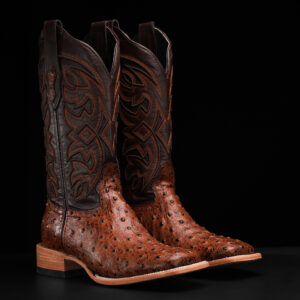 Cognac Ostrich – Square Toe