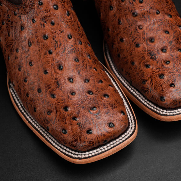 Cognac Ostrich – Square Toe - Image 3