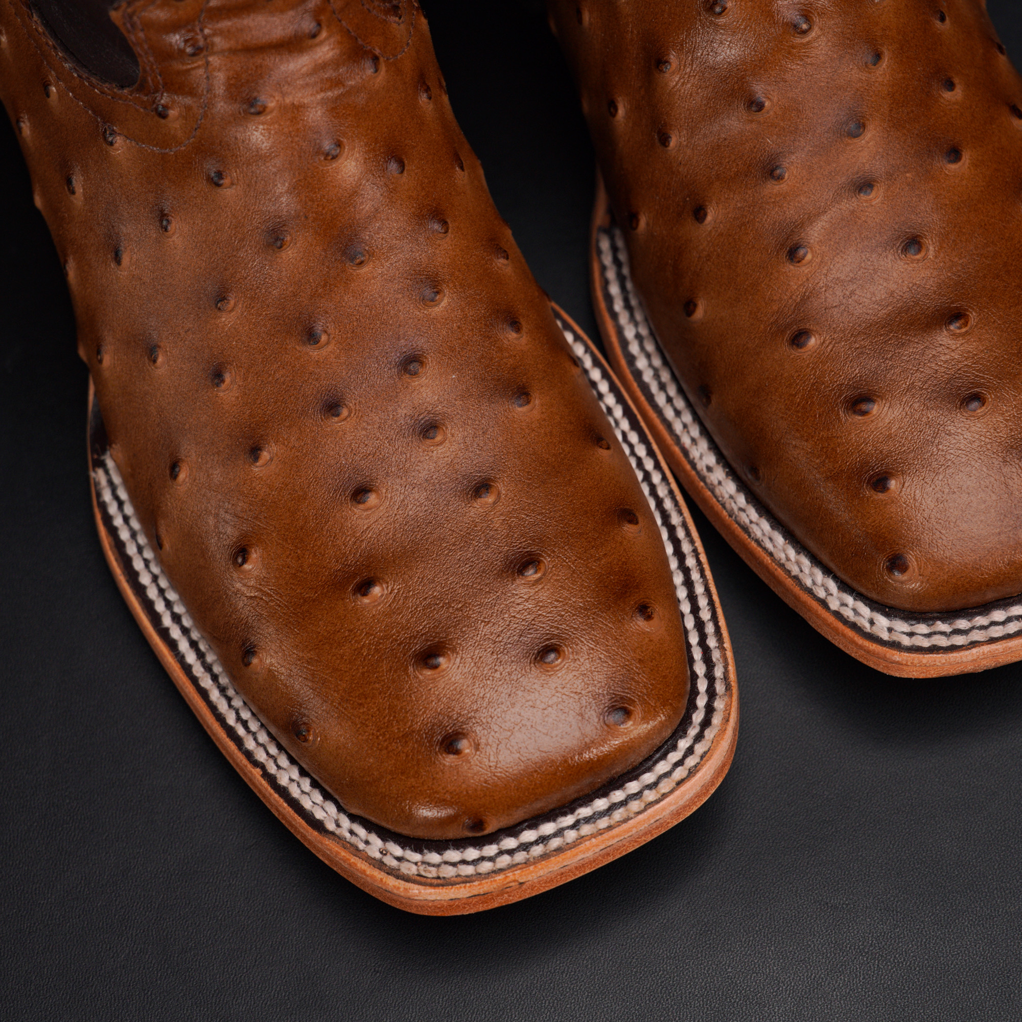 Honey Ostrich – Square Toe - Image 3