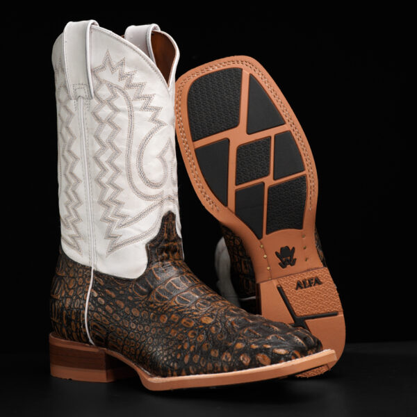Tan Safari Caiman Neck – Square Toe