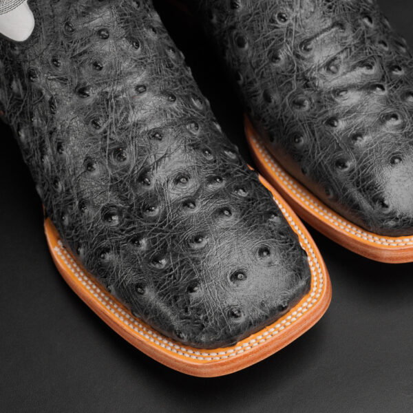 Gray Ostrich – Square Toe - Image 3