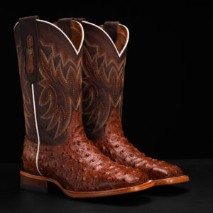 Cognac Ostrich – Square Toe