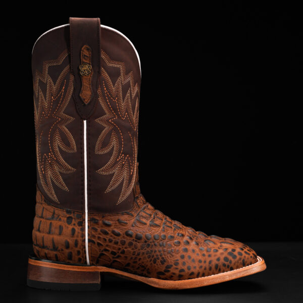 Matte Honey Caiman Neck - Square Toe - Image 2
