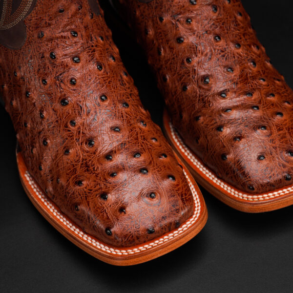 Cognac Ostrich – Square Toe - Image 3