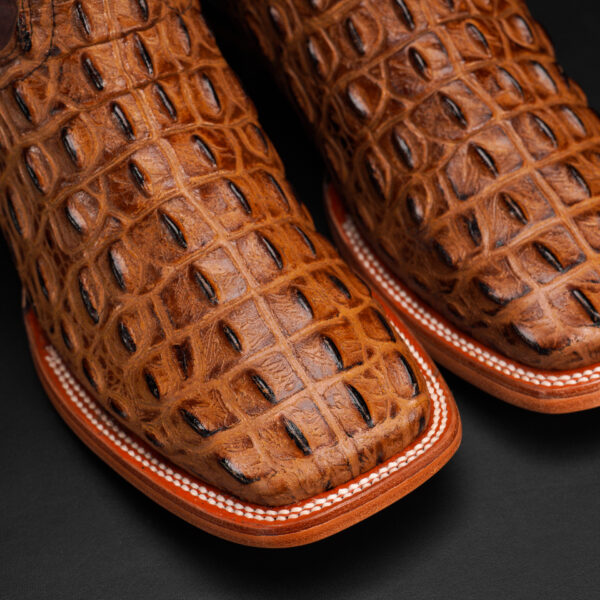 Honey Caiman Horn Back- Square Toe - Image 3