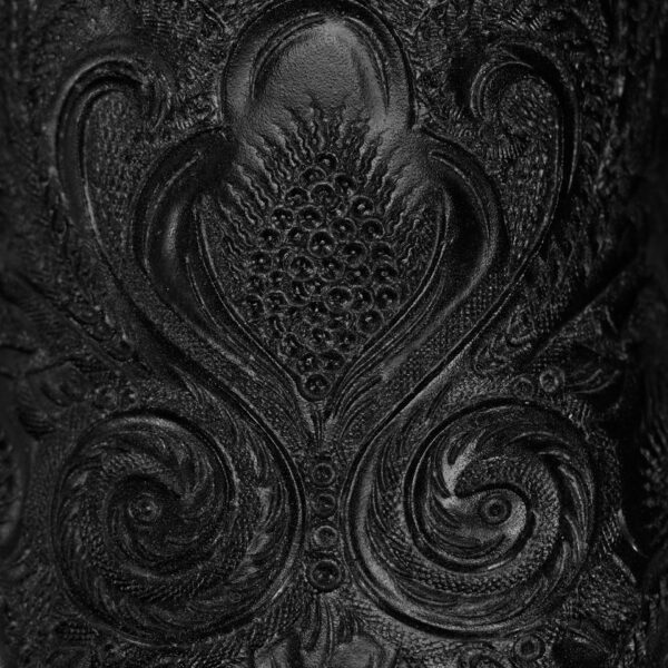 Black Alfa Hand Tooled – Square Toe - Image 4