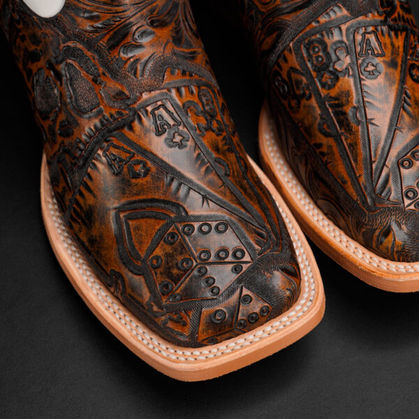 "The Dead Man’s Hand" Tan Safari – Square Toe - Image 4