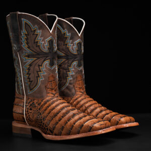 Honey Caiman Belly – Square Toe