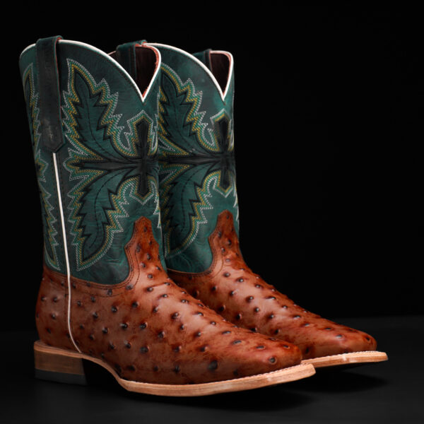 Cognac Ostrich – Square Toe