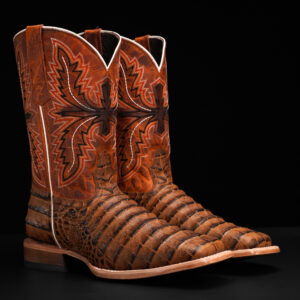 Honey Caiman Belly – Square Toe